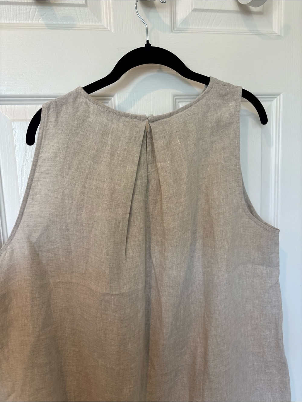 Madewell Sleeveless Mini Shift Dress in Light Beige Linen Transitional - Picture 6 of 11